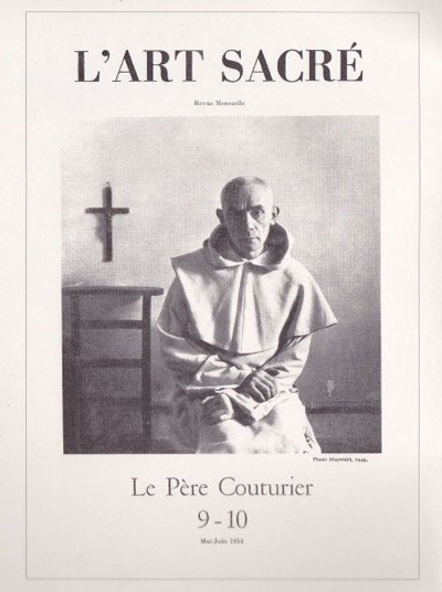 Copertina del numero doppio de L'Art Sacr (nn. 9-10, maggio-giugno 1954) che p. Regamey volle dedicare a p. Couturier nell'anno della sua scomparsa